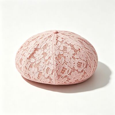 Vintage rosa pizzo beretta modello floreale beretta traspirante cappello con e elegante quotidiano & festa copricapo