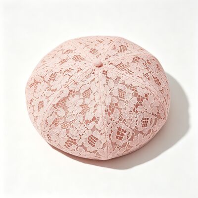 Vintage rosa pizzo beretta modello floreale beretta traspirante cappello con e elegante quotidiano & festa copricapo