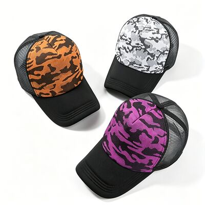 Cappuccio da camionista di alto profilo regolabile snapback design a maglia traspirante perfetto per tutte le stagioni attività all' aperto e al coperto