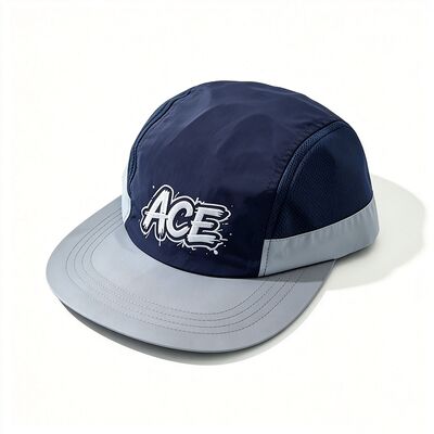 Cappello camper unisex a 5 pannelli lunghezza media bordo contrasto cucitura leggero resistente adatto per indumenti casuali e all'aperto
