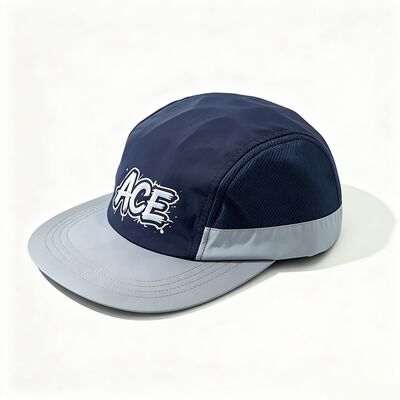 Cappello camper unisex a 5 pannelli lunghezza media bordo contrasto cucitura leggero resistente adatto per indumenti casuali e all'aperto