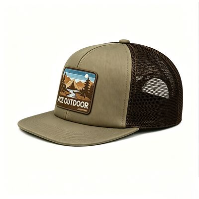 Cappello da camionista verde chiaro con bordo curvo colori personalizzabili perfetti per uniformi di squadra marchio aziendale e abbigliamento casual