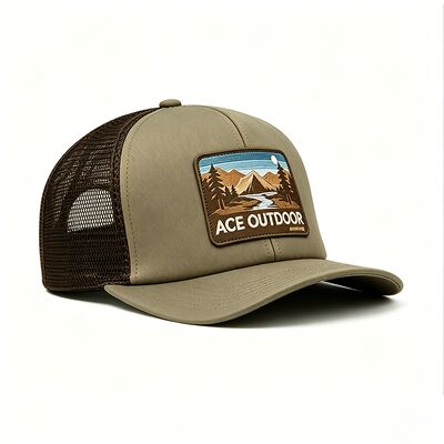 Cappello da camionista verde chiaro con bordo curvo colori personalizzabili perfetti per uniformi di squadra marchio aziendale e abbigliamento casual