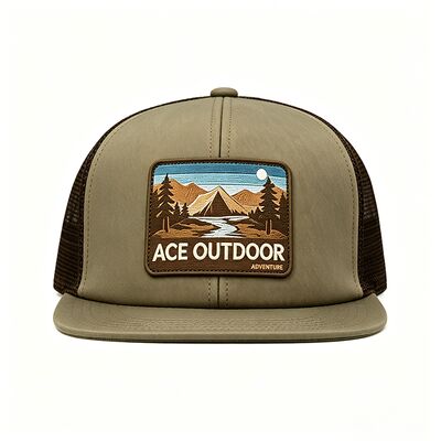 Cappello da camionista verde chiaro con bordo curvo colori personalizzabili perfetti per uniformi di squadra marchio aziendale e abbigliamento casual