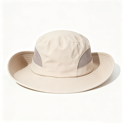 Cappello da pescatore resistente con tessuto riciclato al 100% di poliestere e rivestimento al 100% di poliestere ideale per l'aria aperta