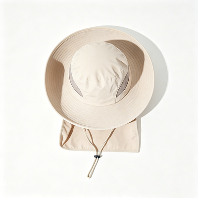 Cappello da pescatore resistente con tessuto riciclato al 100% di poliestere e rivestimento al 100% di poliestere ideale per l'aria aperta