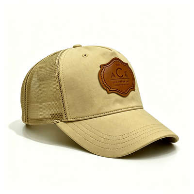 Cappuccio da camion a 6 pannelli personalizzato con corona di alto profilo e fascia sudoripare di cotone assorbibile per tutte le stagioni