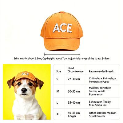 Materiali non tossici ed ecologici. Elegante cappello per cani da 50 grammi, leggero, resistente e confortevole per le attività all'aperto con animali domestici