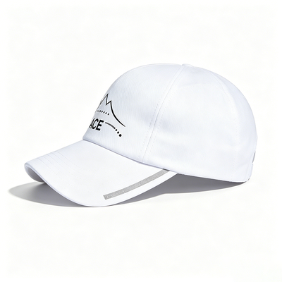 Cappuccio a cinghia metallica poliestere sportivo traspirante non strutturato confortevole regolabile cappello casuale per attività all'aperto