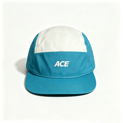 Cappello da campeggio a 5 pannelli con bordo piatto sport mesh sweatband una taglia si adatta a tutti per le attività all'aria aperta
