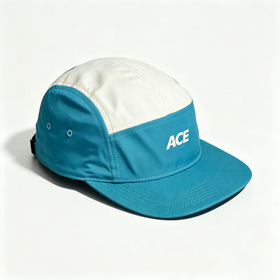 Cappello da campeggio a 5 pannelli con bordo piatto sport mesh sweatband una taglia si adatta a tutti per le attività all'aria aperta