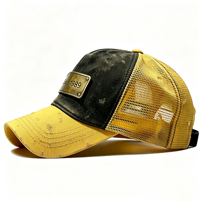 Cappuccio da camion con bordo curvo a 5 pannelli Con cappello da camion comodo, traspirante e regolabile per tutto il giorno