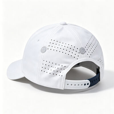 Chiusura di fascia di plastica 6 pannelli Cappuccio da baseball Logo frontale ricamato Ottima scelta per le sfilate di moda e le escursioni estive