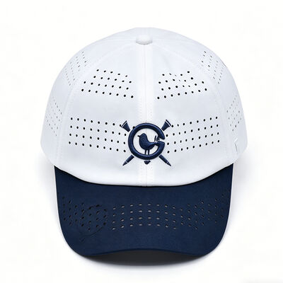 Chiusura di fascia di plastica 6 pannelli Cappuccio da baseball Logo frontale ricamato Ottima scelta per le sfilate di moda e le escursioni estive