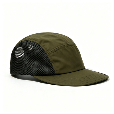 Cappellino a 5 pannelli, cappellino da campeggio, personalizzabile, ad asciugatura rapida, adatto a varie attività all'aperto tra cui escursionismo, campeggio e corsa