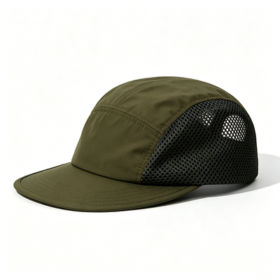 Cappellino a 5 pannelli, cappellino da campeggio, personalizzabile, ad asciugatura rapida, adatto a varie attività all'aperto tra cui escursionismo, campeggio e corsa