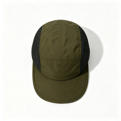 Cappellino a 5 pannelli, cappellino da campeggio, personalizzabile, ad asciugatura rapida, adatto a varie attività all'aperto tra cui escursionismo, campeggio e corsa