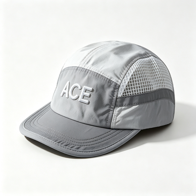 Cappello da campeggio a 5 pannelli con chiusura con cinghia a gancio e cinghia a anello e cucitura a contrasto Ideale per escursioni e campeggio