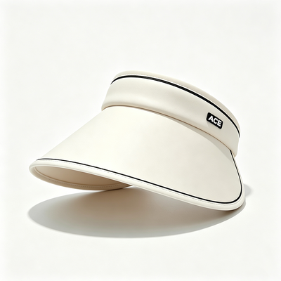 Visiera da sole con protezione UV, tesa larga e curva, leggera, traspirante, cinturino regolabile, perfetta per sport all'aperto, golf, tennis, corsa