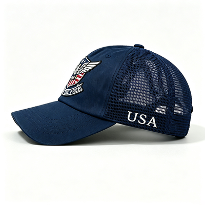 Cappellino Trucker Snapback Personalizzabile con Occhielli e Rete Regolabile Posteriore, Perfetto per Attività all'Aperto, Abbigliamento Casual ed Eventi