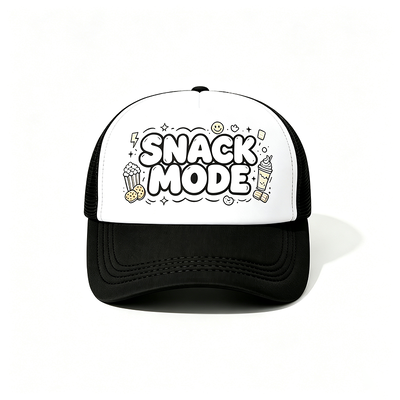 Cappellino trucker a 6 pannelli curvo con chiusura a scatto in plastica, personalizzabile, ideale per campagne, uniformi di squadra e abbigliamento casual