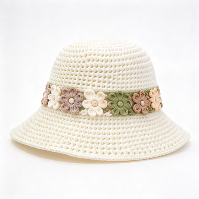 Cappello da cucchiaio a spillo di cotone Filato larghe sponde Testa elegante Perfetta per viaggiare Strada abbigliamento da strada quotidiano