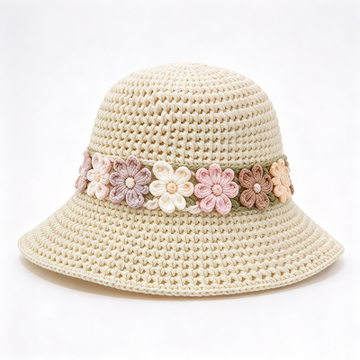 Cappello da cucchiaio a spillo di cotone Filato larghe sponde Testa elegante Perfetta per viaggiare Strada abbigliamento da strada quotidiano