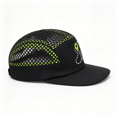 Custom Logo Quick Dry Breathable Mesh 5 Panel Camper Hat for Team Events and Outdoor Activities