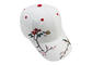 I fiori/uccelli hanno ricamato i berretti da baseball, cappello di baseball bianco della tela del cotone