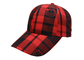 Cappello di baseball del pannello di DIVERTIMENTO 6, stile nero rosso della via dei berretti da baseball di tennis di griglia