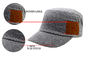 Cappelli regolabili su misura del cadetto di LOGO di cuoio della toppa, progettazione fresca del cappello dell'ufficiale di esercito della cima piana