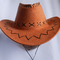 Cappello all'aperto di Boonie del cowboy della pelle scamosciata dell'adulto e del bambino, cappelli promozionali impermeabili del secchio