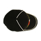 Il nero su ordinazione del cotone della saia del bordo della curva di logo del ricamo del berretto da baseball del pannello del fermaglio 6 del metallo dell'OEM