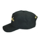Personalizzi 6 neri - berretti da baseball piani di sport di logo del ricamo del pannello