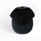 Logo piano della lettera del ricamo dei cappelli 3D di Snapback del bordo del nero di plastica del fermaglio