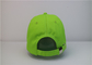 Stile del carattere ricamato verde del bordo della curva dei berretti da baseball di colore solido