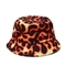 Cappello simile a pelliccia del pescatore della pelliccia del Faux del leopardo della mucca del velluto lanuginoso di Bucket Hat Soft per le donne