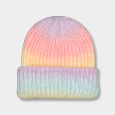 56cm tricottano il cappello spesso flessibile all'aperto dell'inverno di colore di pendenza della tintura di Beanie Hats For Girl Tie