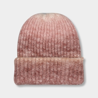 56cm tricottano il cappello spesso flessibile all'aperto dell'inverno di colore di pendenza della tintura di Beanie Hats For Girl Tie