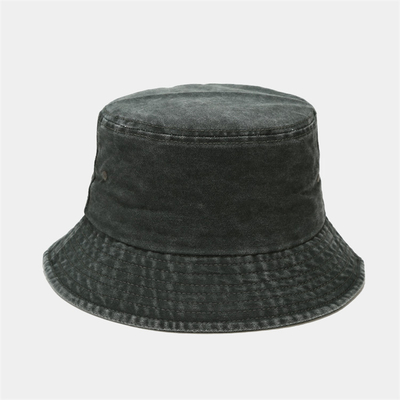 Cappuccio normale pieghevole del denim del cotone di Bucket Hat Washed del pescatore unisex per all'aperto