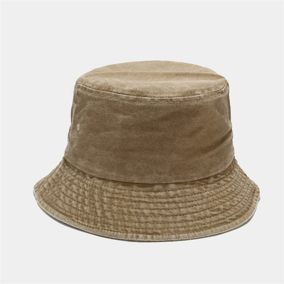 Cappuccio normale pieghevole del denim del cotone di Bucket Hat Washed del pescatore unisex per all'aperto