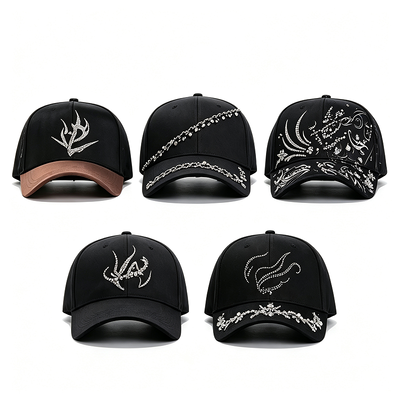 Cappellino da baseball personalizzato a 6 pannelli, circa 100 grammi, unisex, resistente, comodo, adatto per l'uso quotidiano