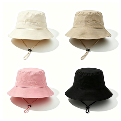 Materiali sostenibili riciclati Cappello da pescatore con rivestimento in cotone al 100% e protezione solare a bordo largo