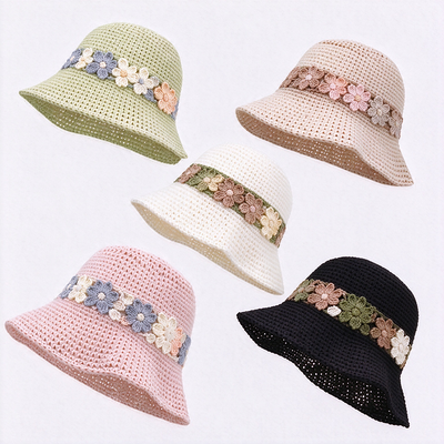 Cappello da cucchiaio a spillo di cotone Filato larghe sponde Testa elegante Perfetta per viaggiare Strada abbigliamento da strada quotidiano